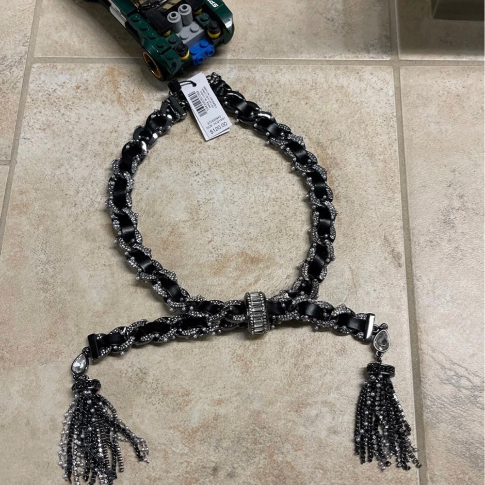 NWT WHITE HOUSE BLACK MARKET WOVEN TASSLE NECKLACE